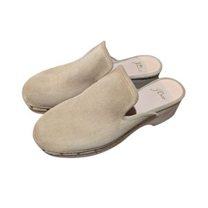 J.Crew tan suede clogs size 8.5 Preppy Neutral Classic